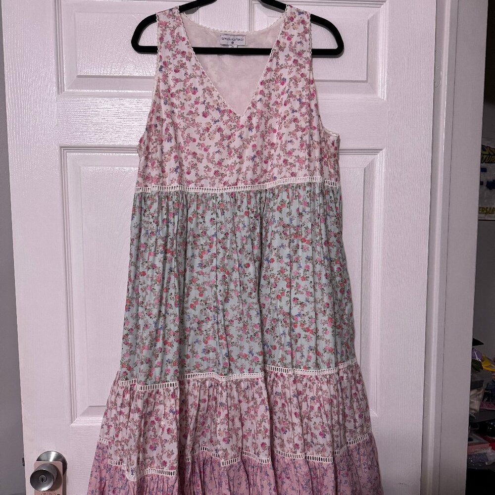 Loveshackfancy X Target Tiered Floral Dress - Xl - image 1